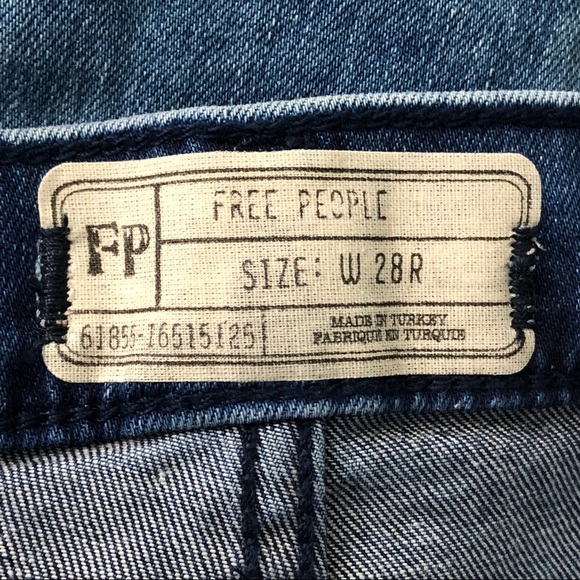 Free People Turquoise Busted Skinny Jeans - Picture 5 of 7